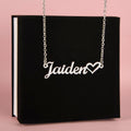 Classic Heart Style Name Necklace - Teedubb Xsclusive