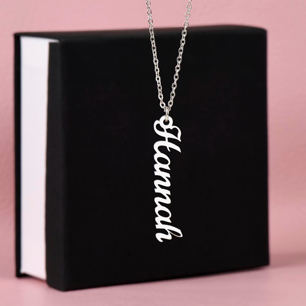 Classic Vertical Name Necklace - Teedubb Xsclusive