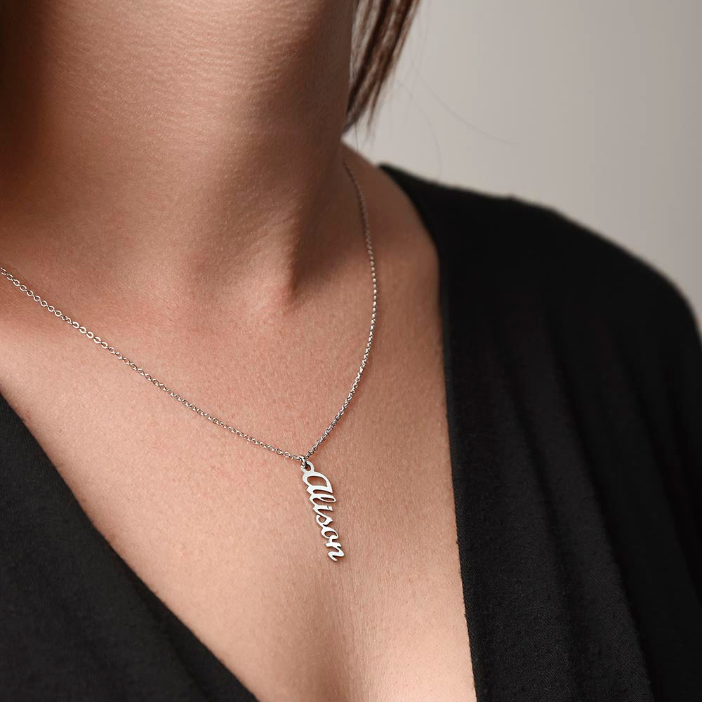 Classic Vertical Name Necklace - Teedubb Xsclusive