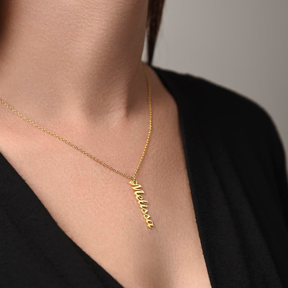 Classic Vertical Name Necklace - Teedubb Xsclusive