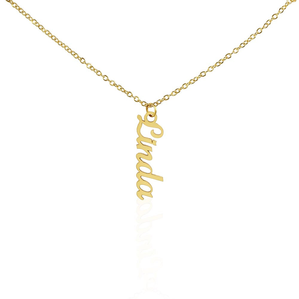 Classic Vertical Name Necklace - Teedubb Xsclusive