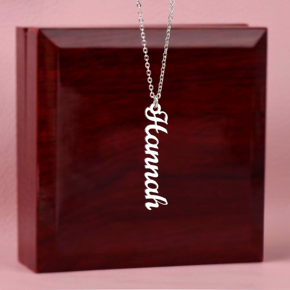 Classic Vertical Name Necklace - Teedubb Xsclusive