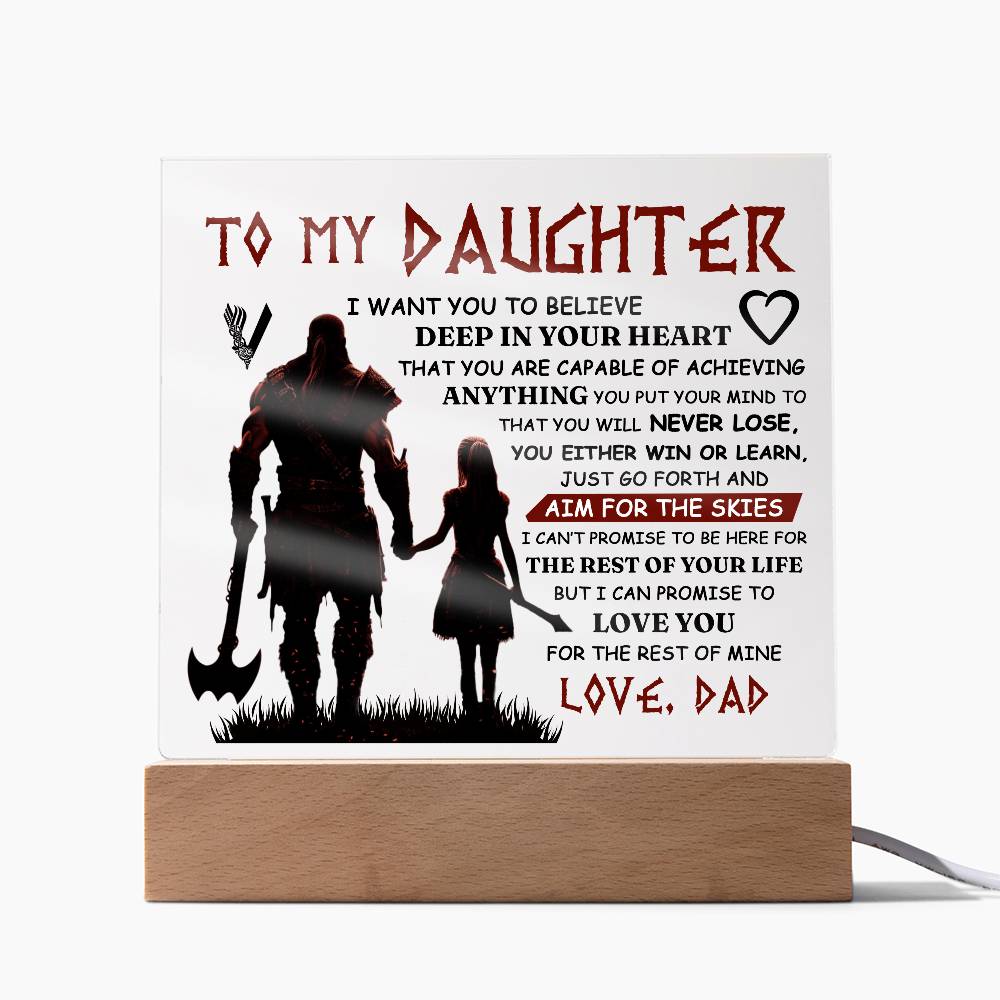 To My Daughter Skies – Acrylic Square - Teedubb Xsclusive
