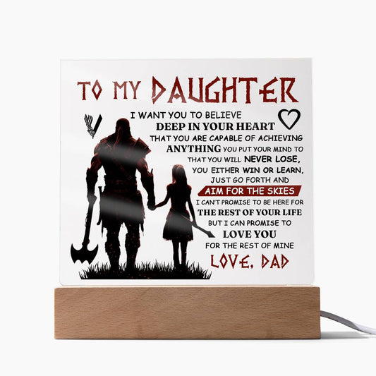 To My Daughter Skies – Acrylic Square - Teedubb Xsclusive
