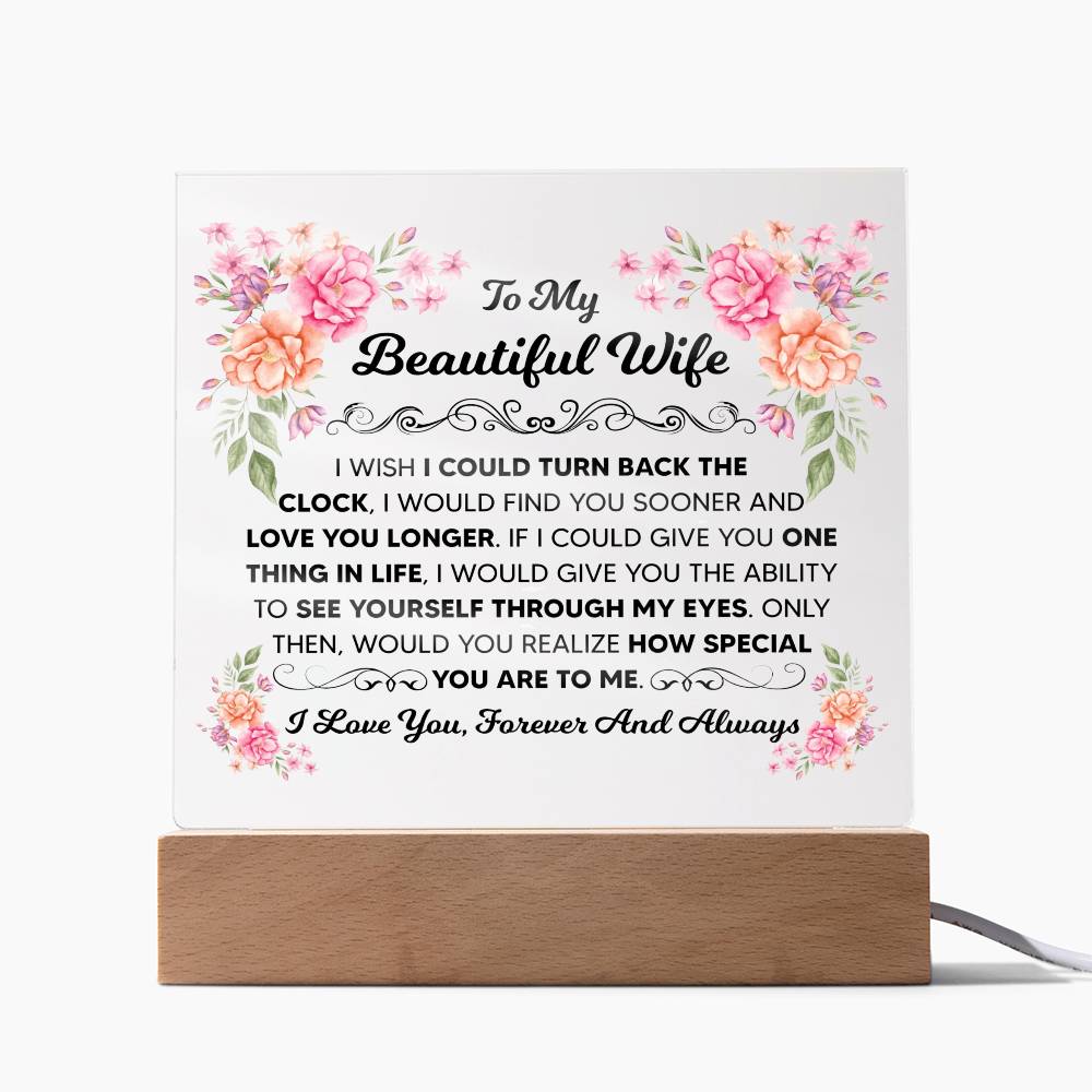 To My Beautiful Wife – Acrylic Square - Teedubb Xsclusive