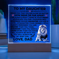 To My Daughter Braver – Acrylic Square - Teedubb Xsclusive