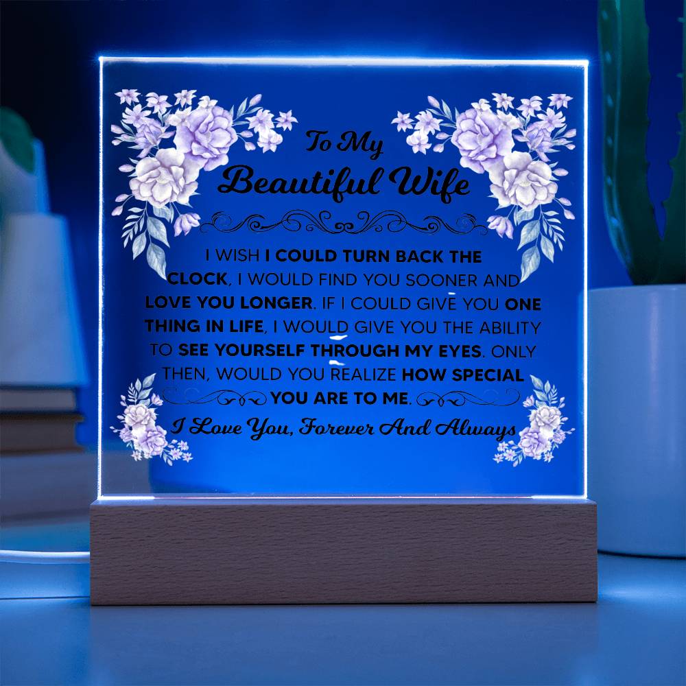 To My Beautiful Wife – Acrylic Square - Teedubb Xsclusive