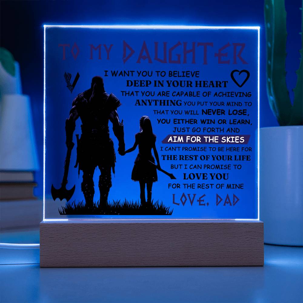 To My Daughter Skies – Acrylic Square - Teedubb Xsclusive