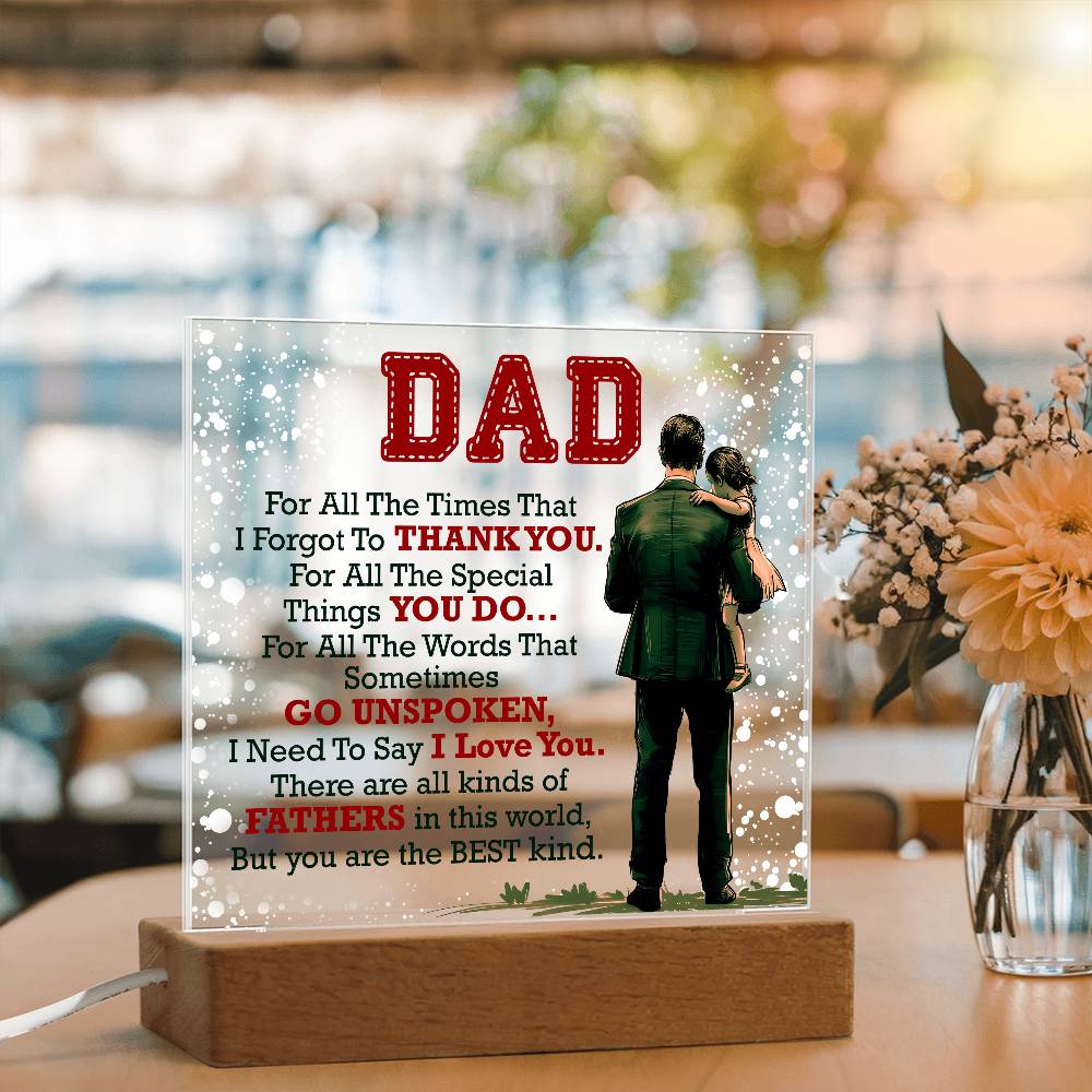 Thank You Dad - Acrylic Square - Teedubb Xsclusive