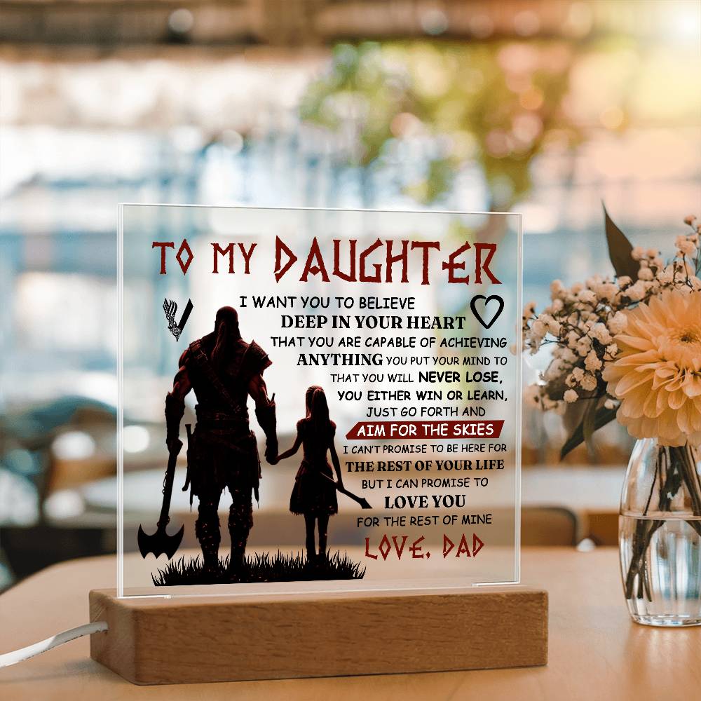 To My Daughter Skies – Acrylic Square - Teedubb Xsclusive