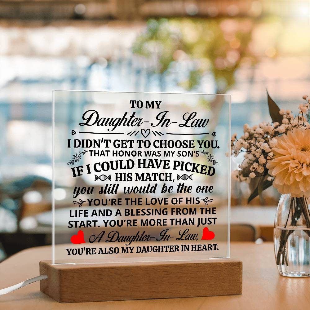 To My Daughter-in-Law Honor – Acrylic Square - Teedubb Xsclusive