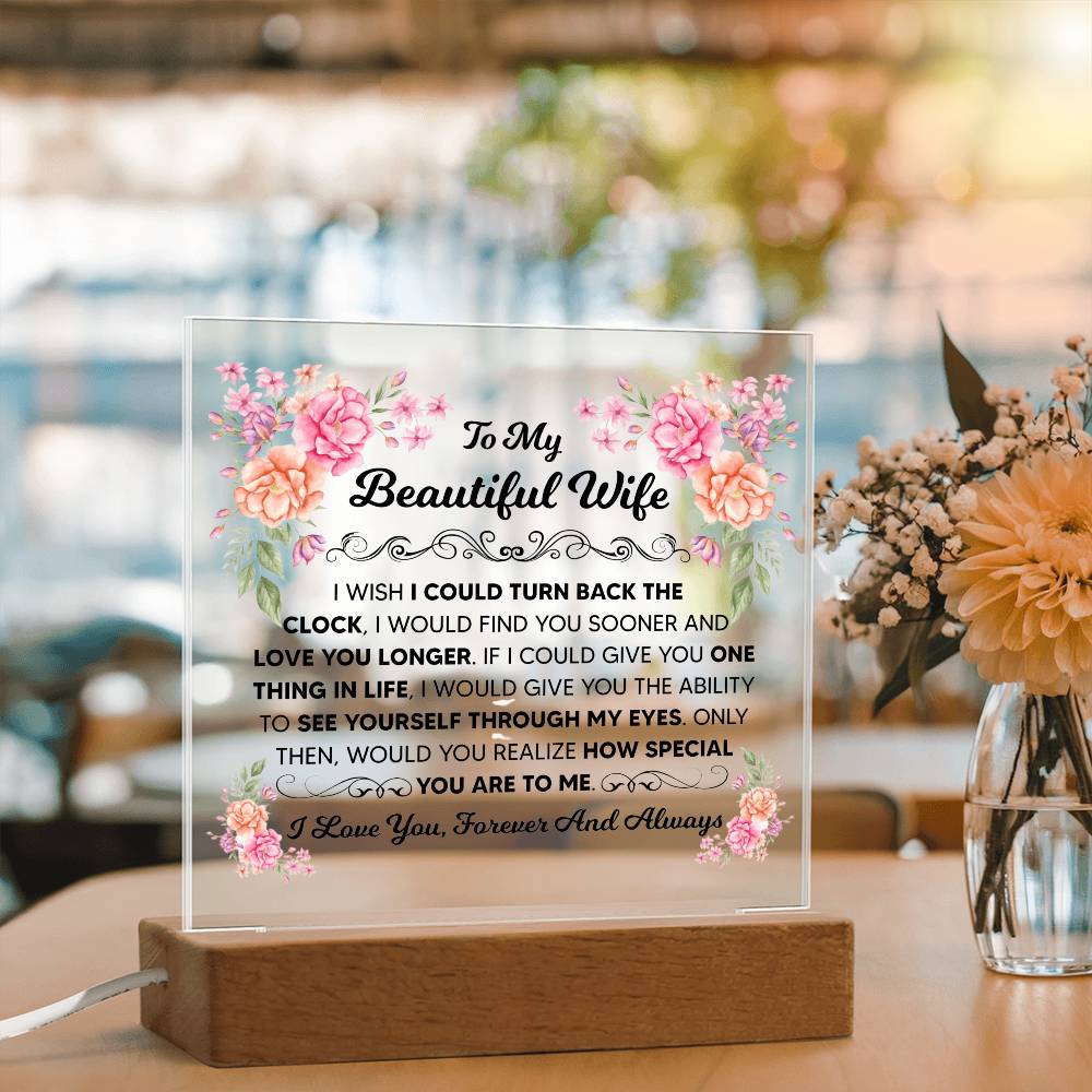 To My Beautiful Wife – Acrylic Square - Teedubb Xsclusive