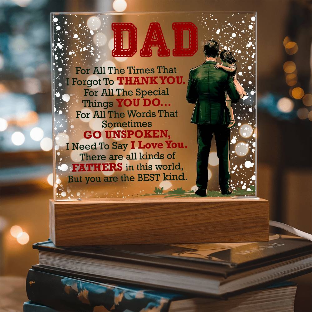 Thank You Dad - Acrylic Square - Teedubb Xsclusive