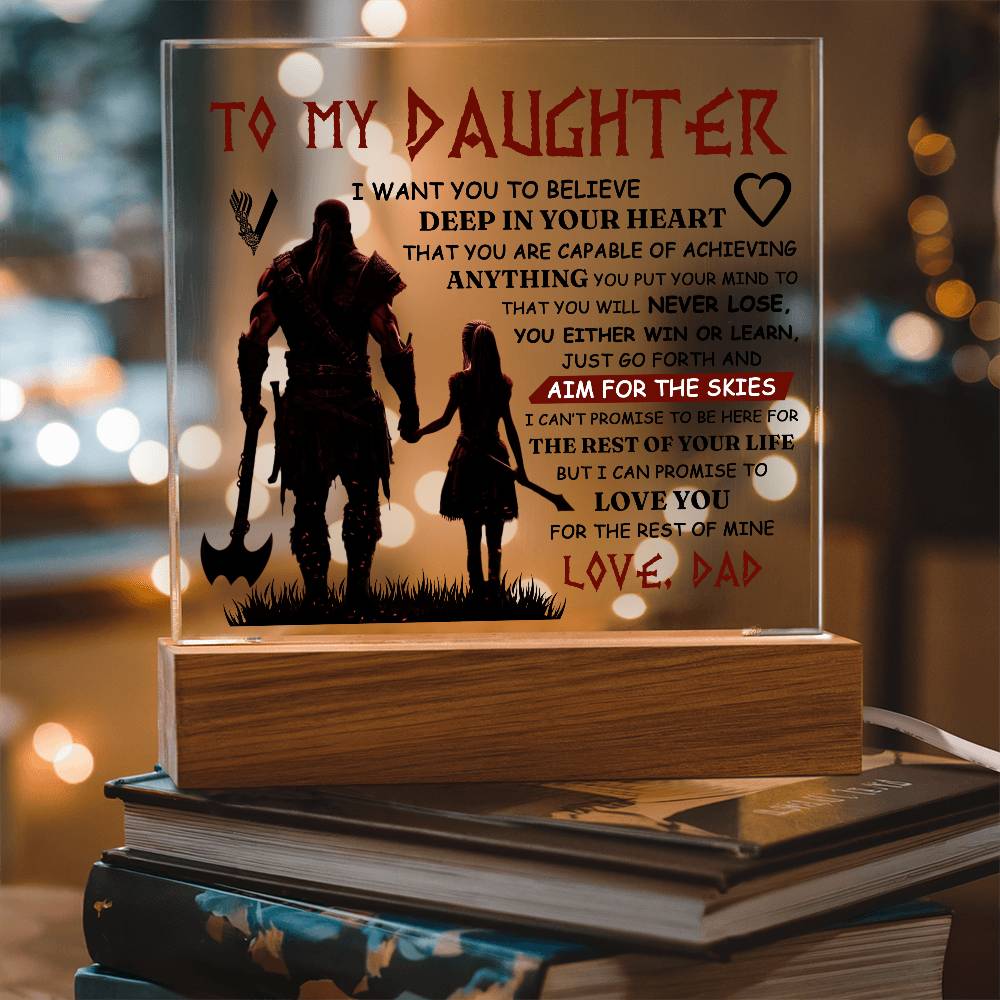 To My Daughter Skies – Acrylic Square - Teedubb Xsclusive