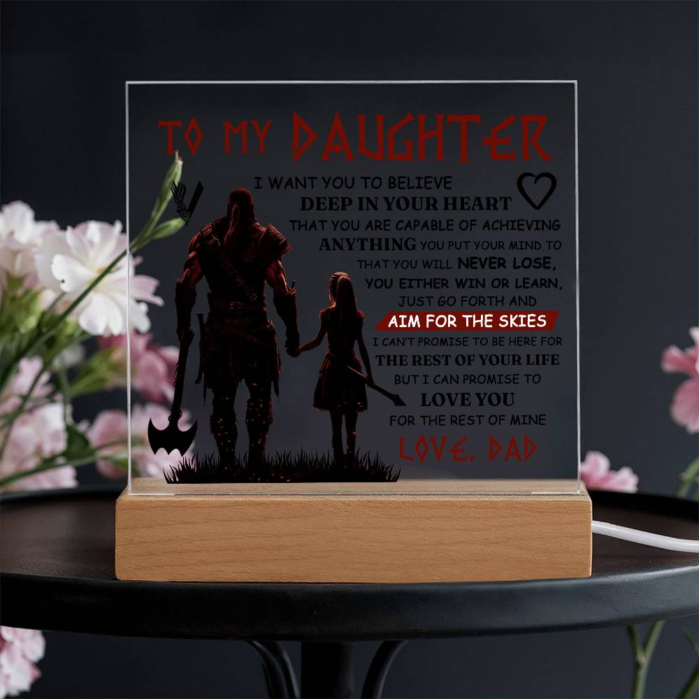 To My Daughter Skies – Acrylic Square - Teedubb Xsclusive