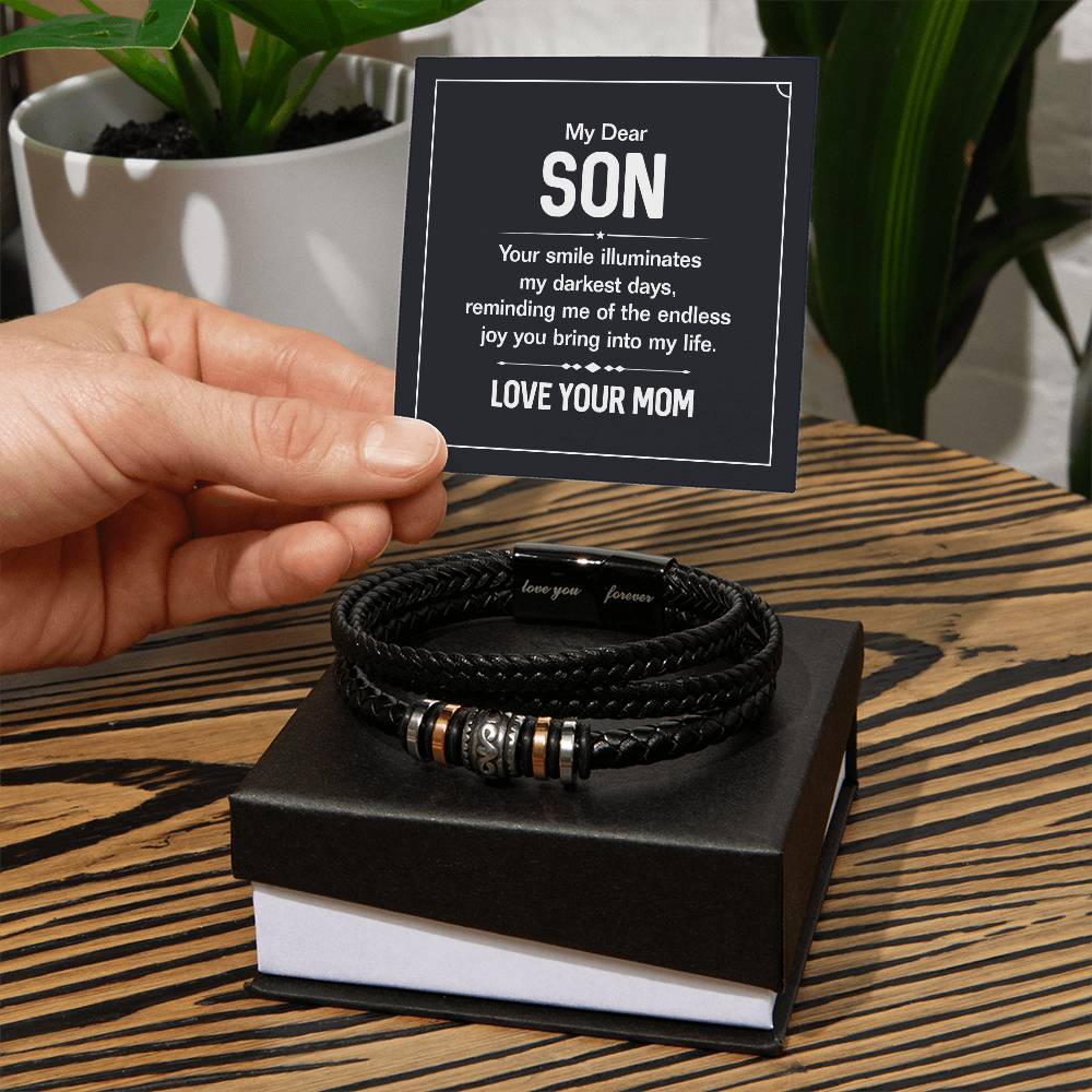 Your Smile - Mens Leather Bracelet - Teedubb Xsclusive