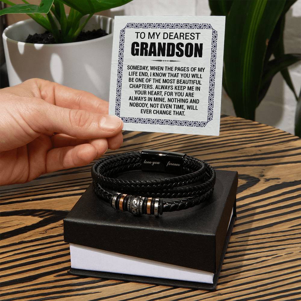 Pages of My Life Love You Forever (To My Grandson) – Bracelet - Teedubb Xsclusive