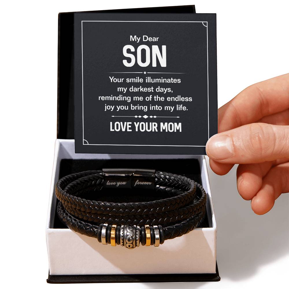Your Smile - Mens Leather Bracelet - Teedubb Xsclusive