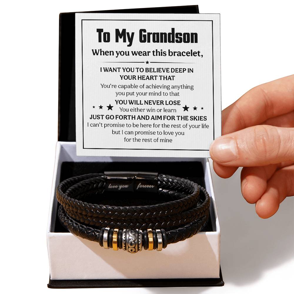Love You Forever Believe Deep (To My Grandson) – Bracelet - Teedubb Xsclusive