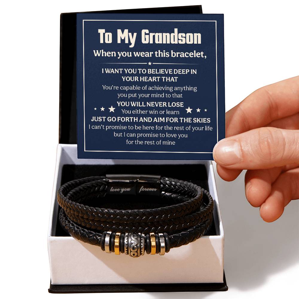 Love You Forever Will Never Lose (To My Grandson) – Bracelet - Teedubb Xsclusive