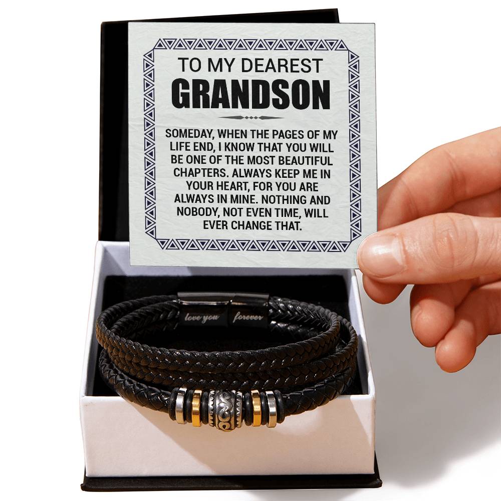 Pages of My Life Love You Forever (To My Grandson) – Bracelet - Teedubb Xsclusive