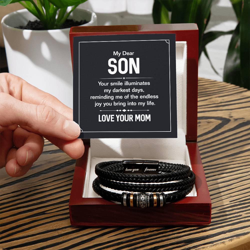 Your Smile - Mens Leather Bracelet - Teedubb Xsclusive