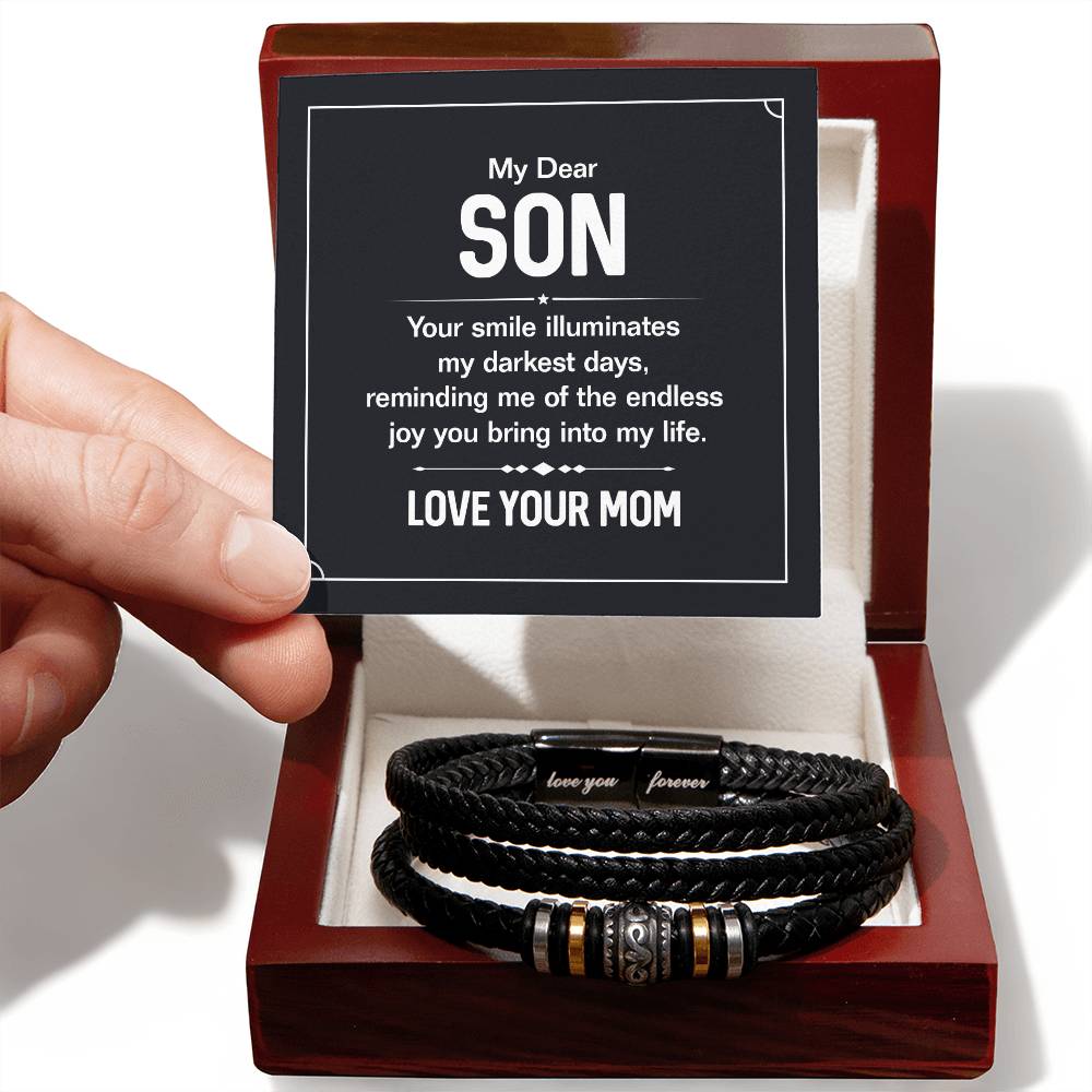 Your Smile - Mens Leather Bracelet - Teedubb Xsclusive