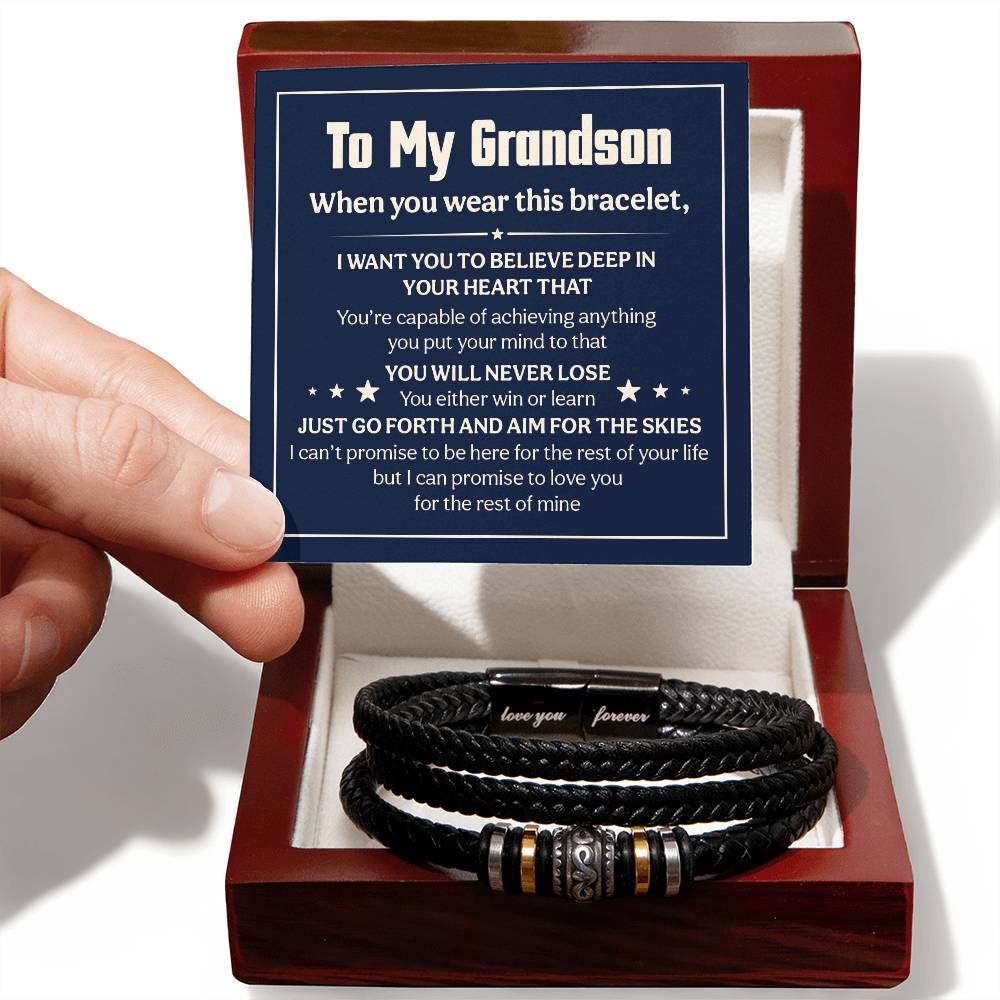 Love You Forever Will Never Lose (To My Grandson) – Bracelet - Teedubb Xsclusive