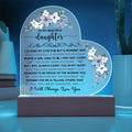To My Beautiful Daughter – Acrylic Heart Plaque - Teedubb Xsclusive