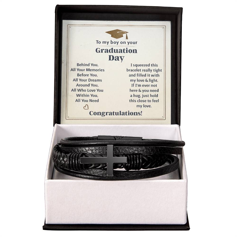 To My Boy Graduation Memories (Love You Forever) – Cross Bracelet - Teedubb Xsclusive