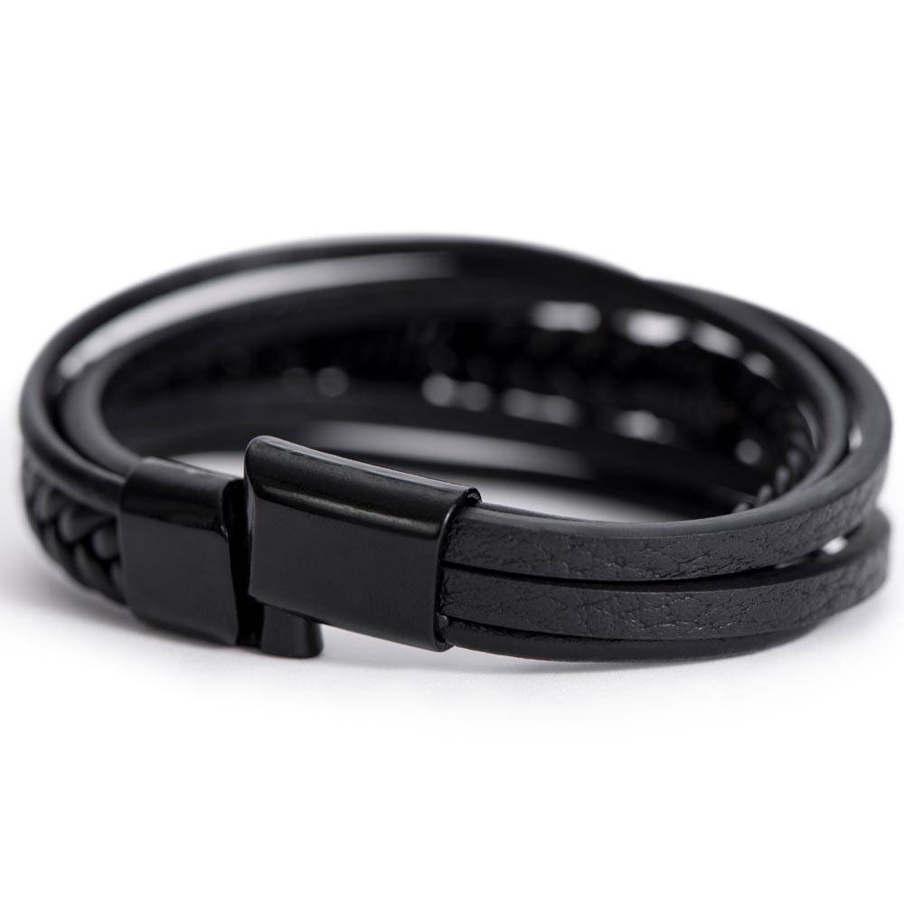 Proverbs 20:7 - Leather Cross Bracelet - Teedubb Xsclusive