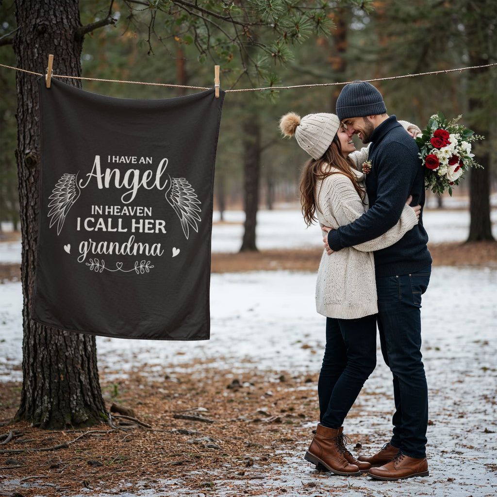 I Have an Angel in Heaven, I Call Her Grandma – Coral Fleece Blanket - Teedubb Xsclusive