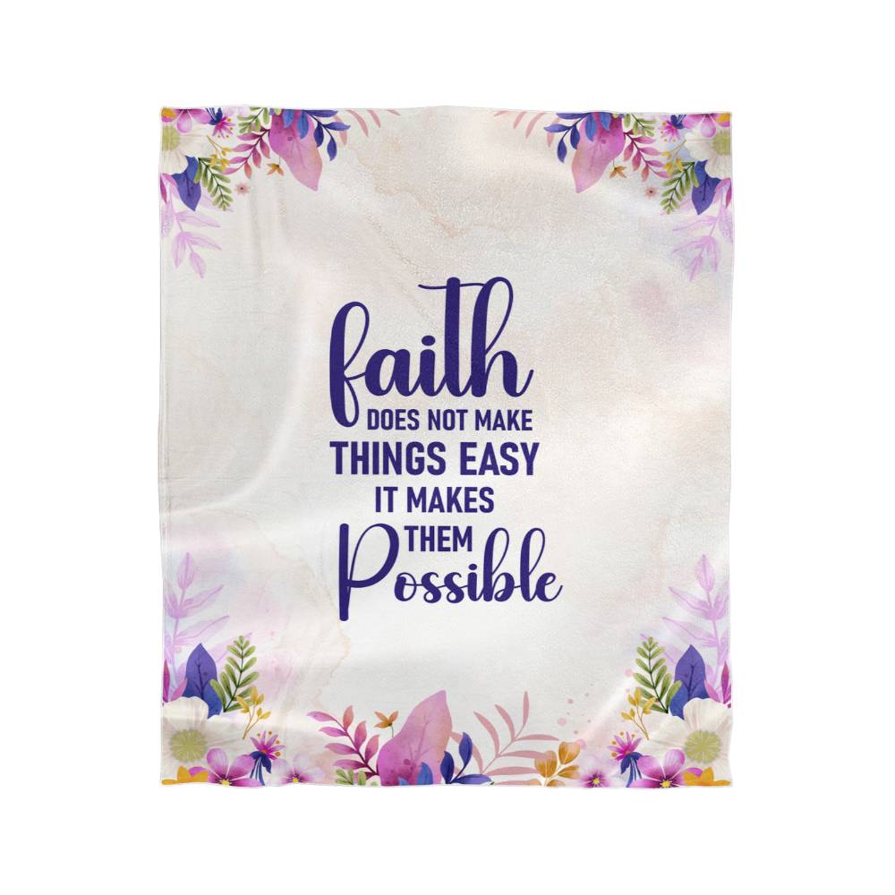 Faith Does Not Make Things Easy – Mink Touch Fleece Blanket - Teedubb Xsclusive