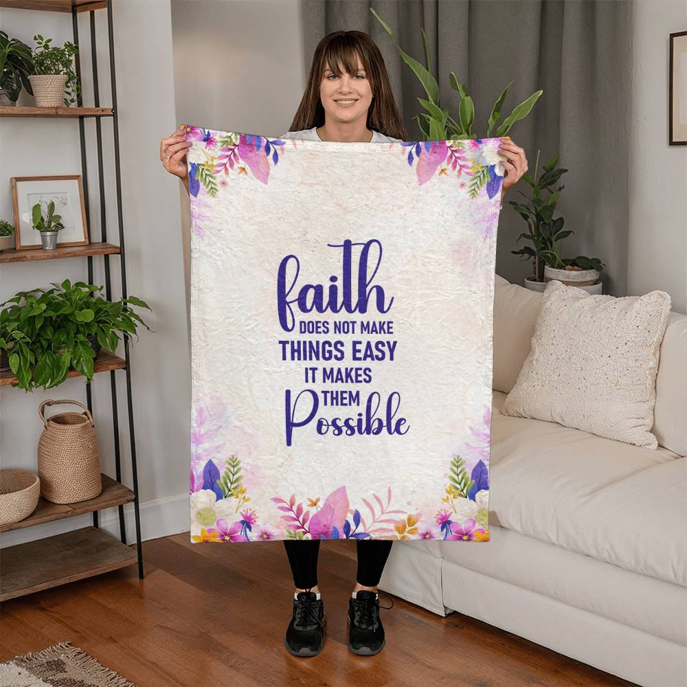 Faith Does Not Make Things Easy – Mink Touch Fleece Blanket - Teedubb Xsclusive