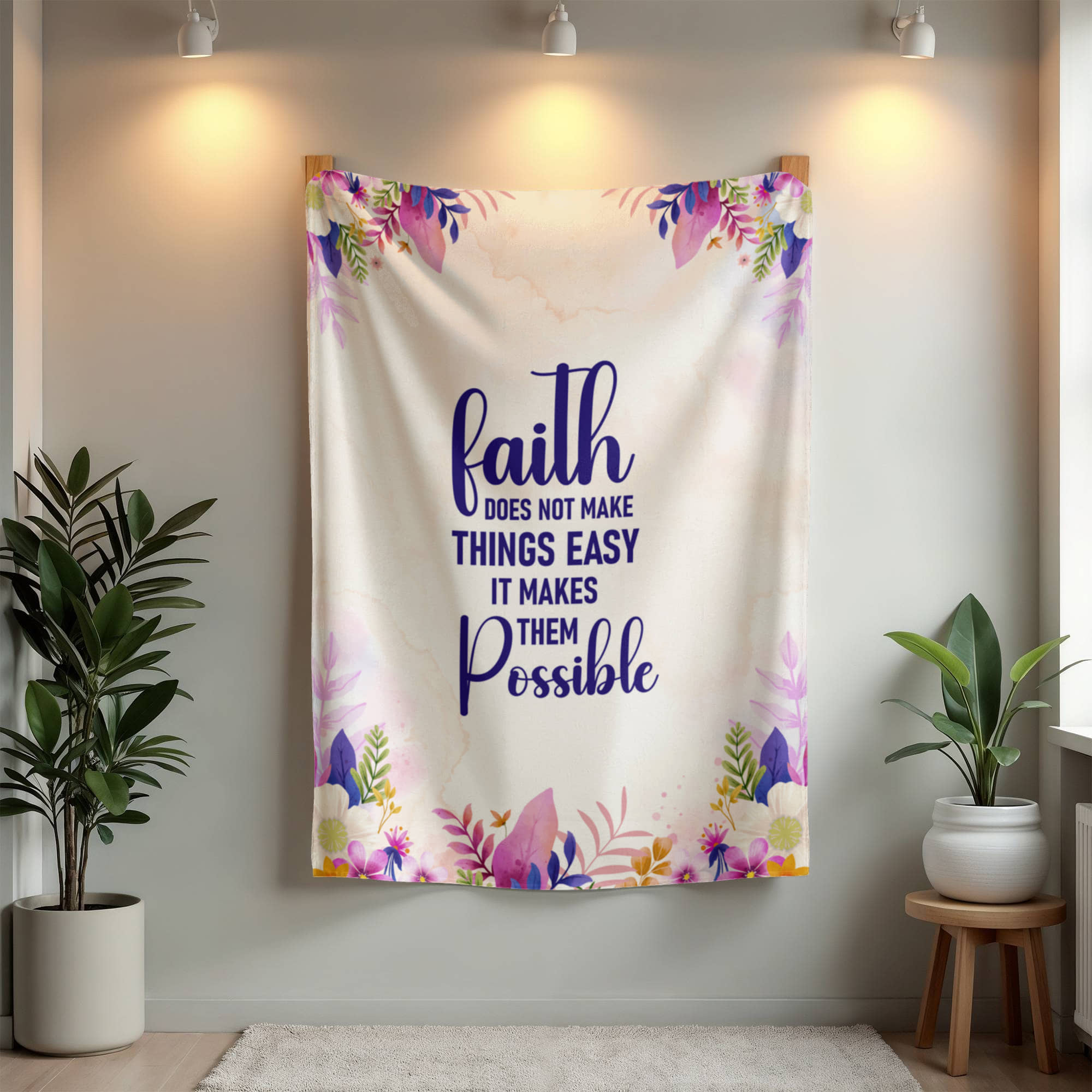 Faith Does Not Make Things Easy – Mink Touch Fleece Blanket - Teedubb Xsclusive