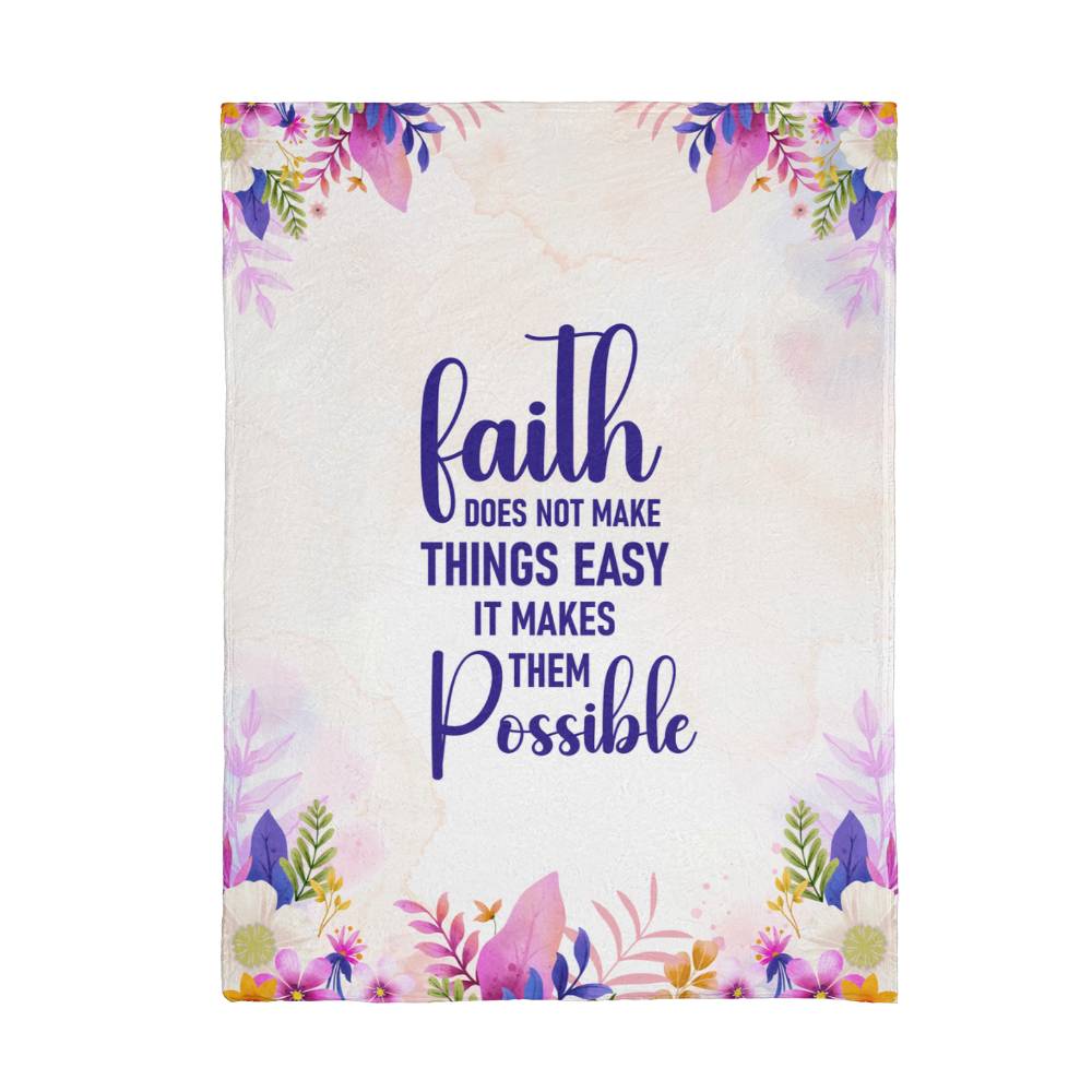 Faith Does Not Make Things Easy – Mink Touch Fleece Blanket - Teedubb Xsclusive