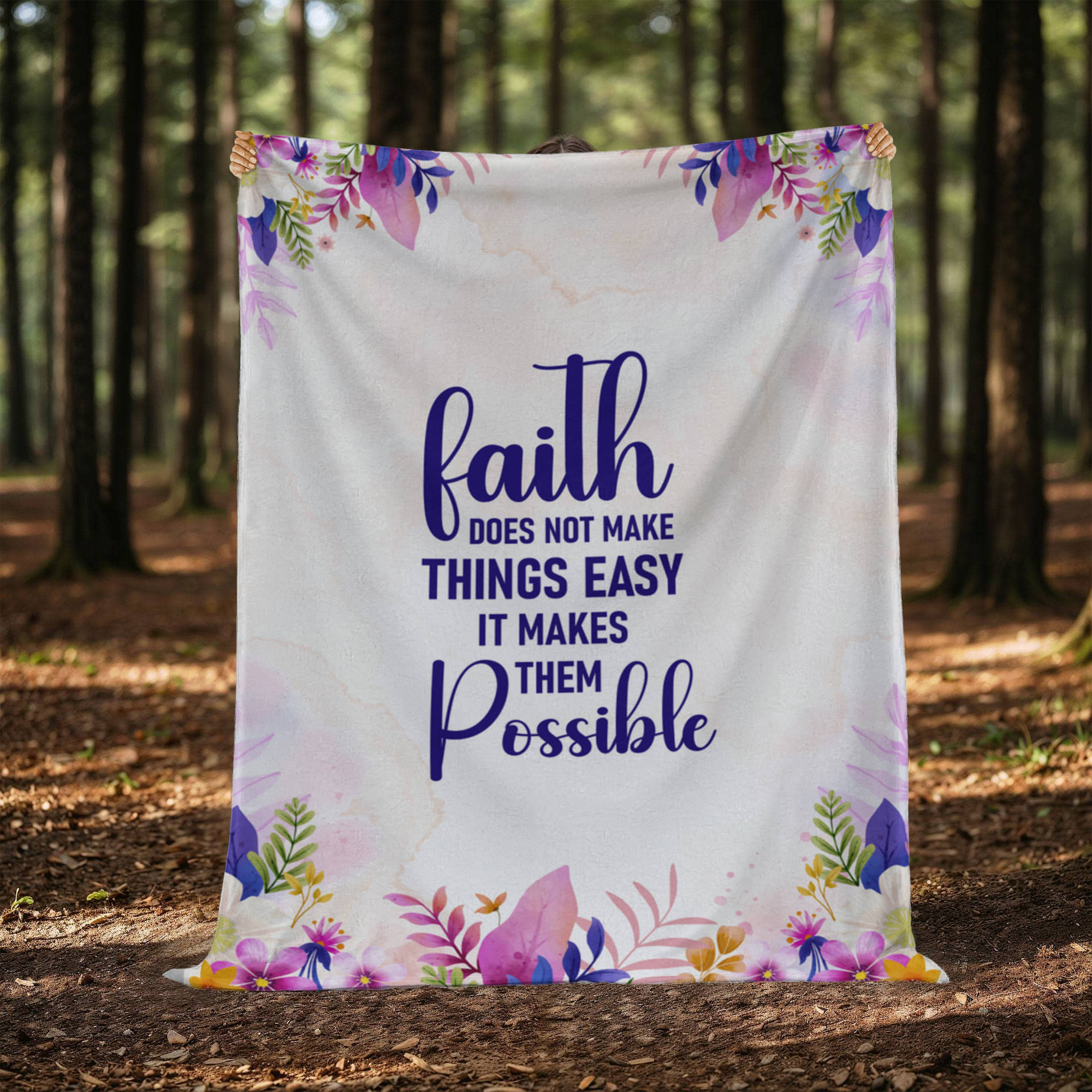 Faith Does Not Make Things Easy – Mink Touch Fleece Blanket - Teedubb Xsclusive