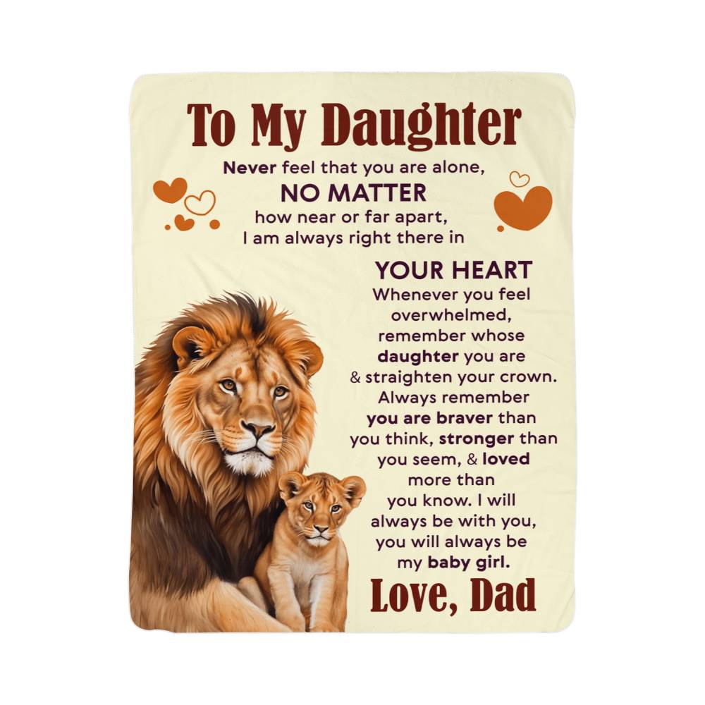 To My Daughter Never Feel Alone – Sherpa Fleece Blanket - Teedubb Xsclusive