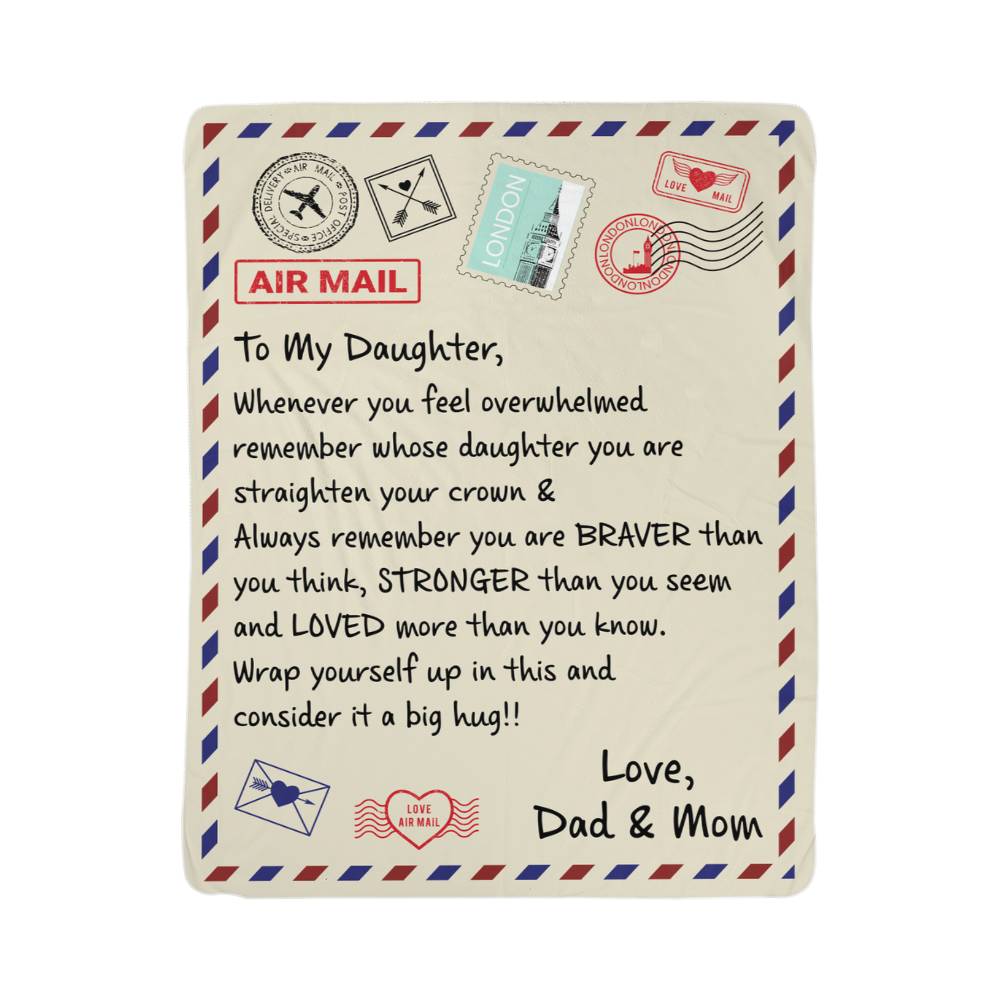 To My Daughter Loved (From Dad & Mom) – Sherpa Fleece Blanket - Teedubb Xsclusive