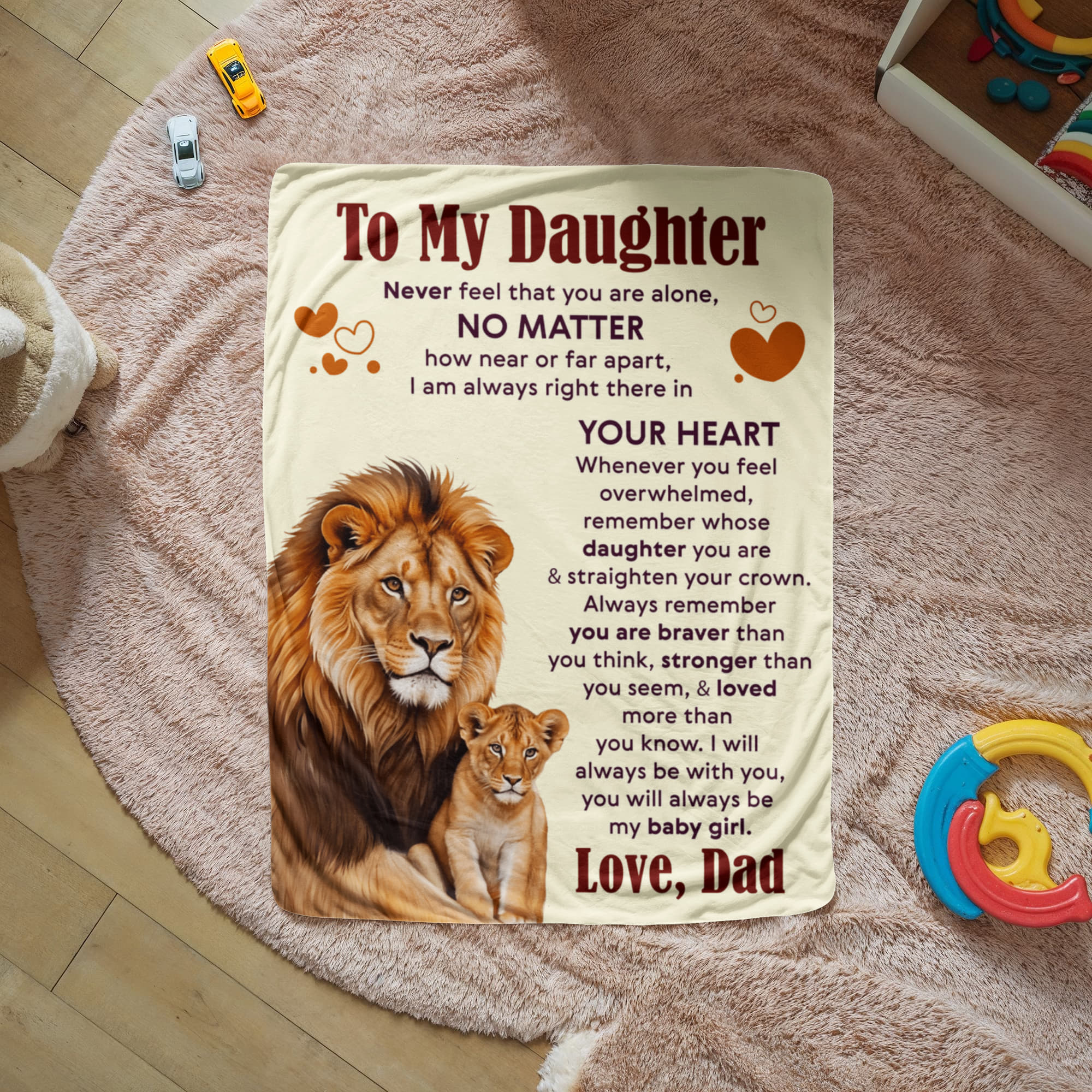 To My Daughter Never Feel Alone – Sherpa Fleece Blanket - Teedubb Xsclusive