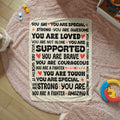 To My Daughter Braver (From Mom) – Sherpa Fleece Blanket - Teedubb Xsclusive