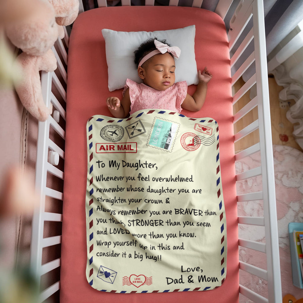 To My Daughter Loved (From Dad & Mom) – Sherpa Fleece Blanket - Teedubb Xsclusive