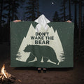 Don't Wake the Bear – Hooded Sherpa Fleece Blanket - Teedubb Xsclusive