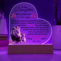 To My Daughter Old Lion – Acrylic Heart Plaque - Teedubb Xsclusive
