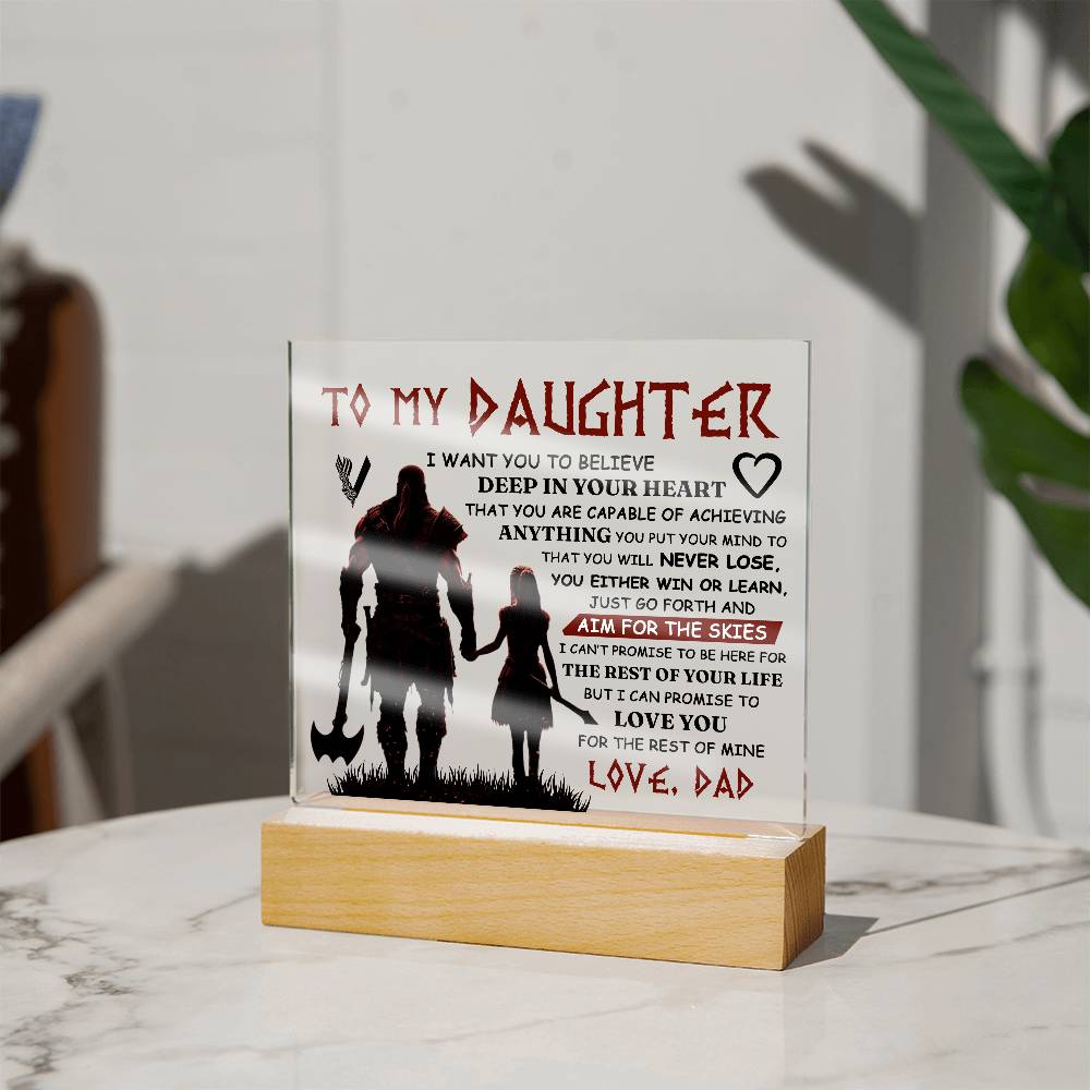 To My Daughter Skies – Acrylic Square - Teedubb Xsclusive
