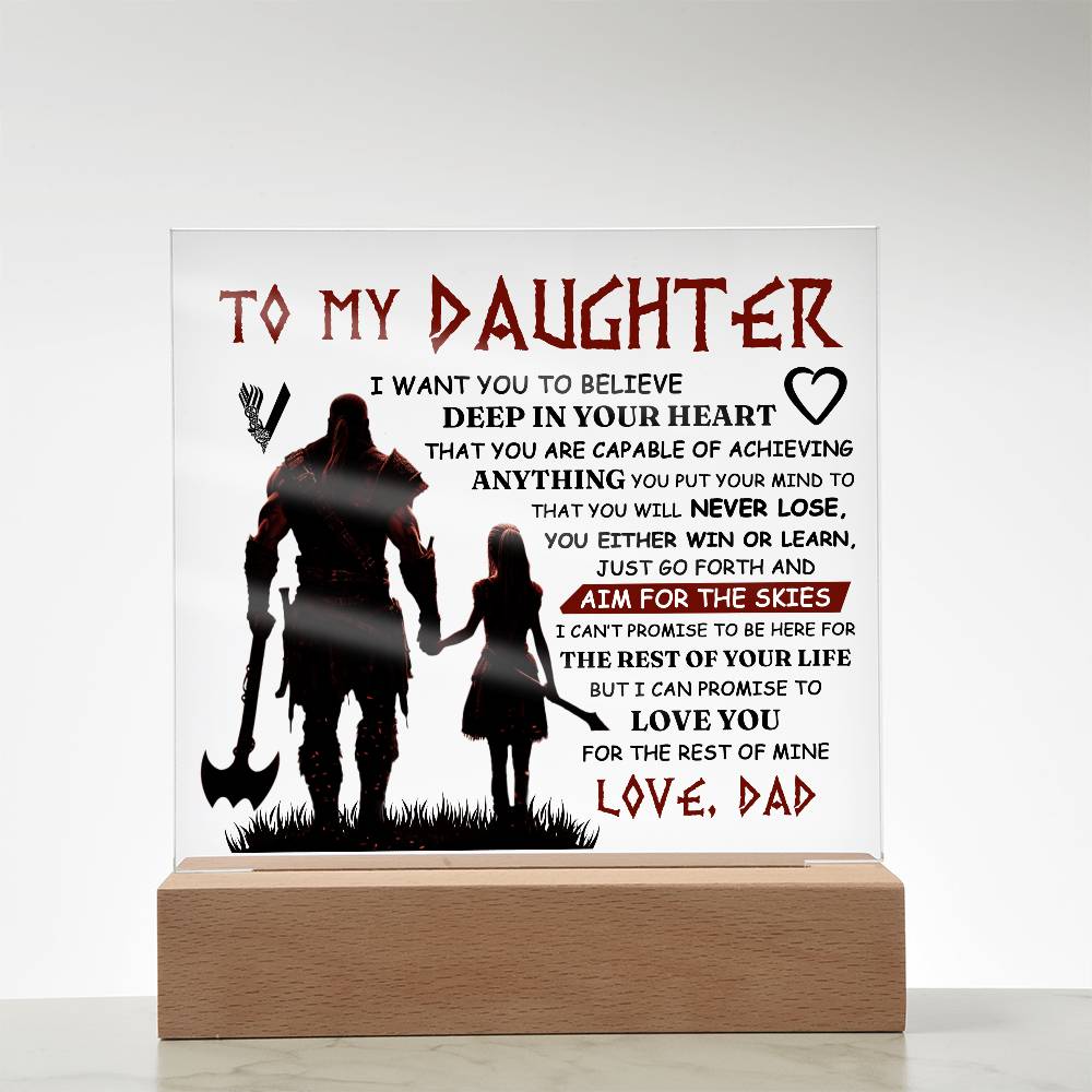 To My Daughter Skies – Acrylic Square - Teedubb Xsclusive