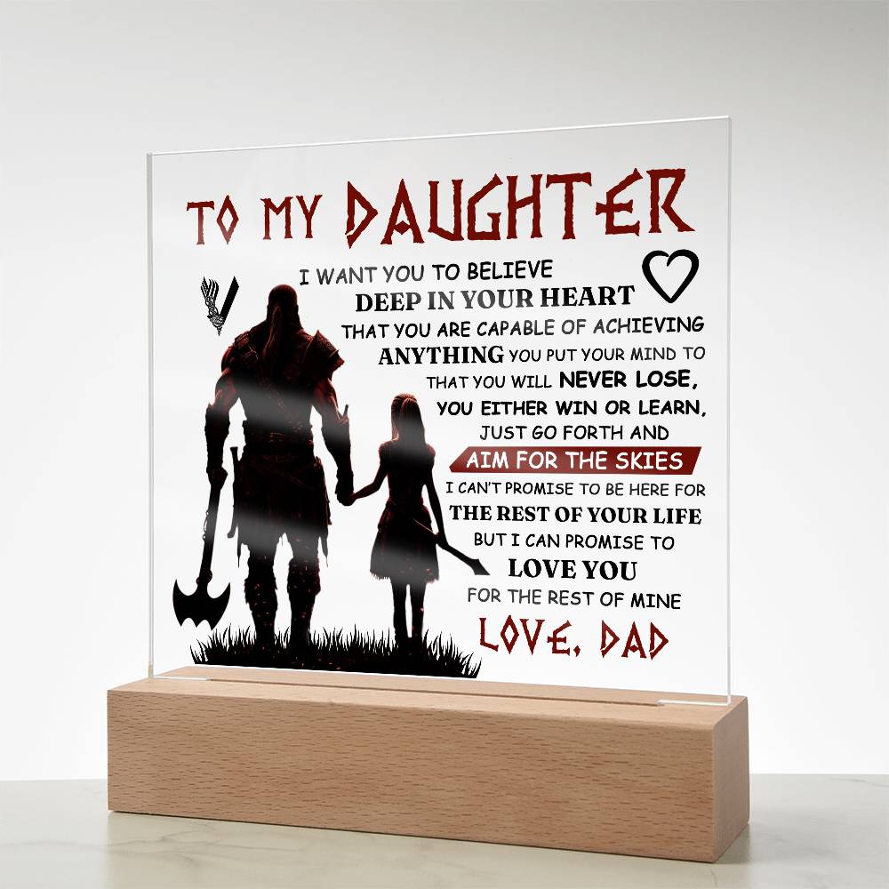 To My Daughter Skies – Acrylic Square - Teedubb Xsclusive
