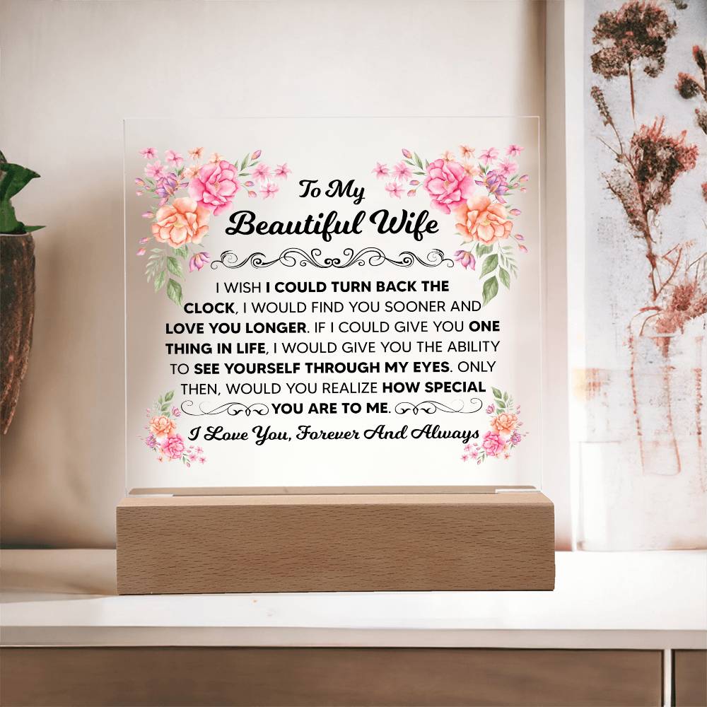 To My Beautiful Wife – Acrylic Square - Teedubb Xsclusive