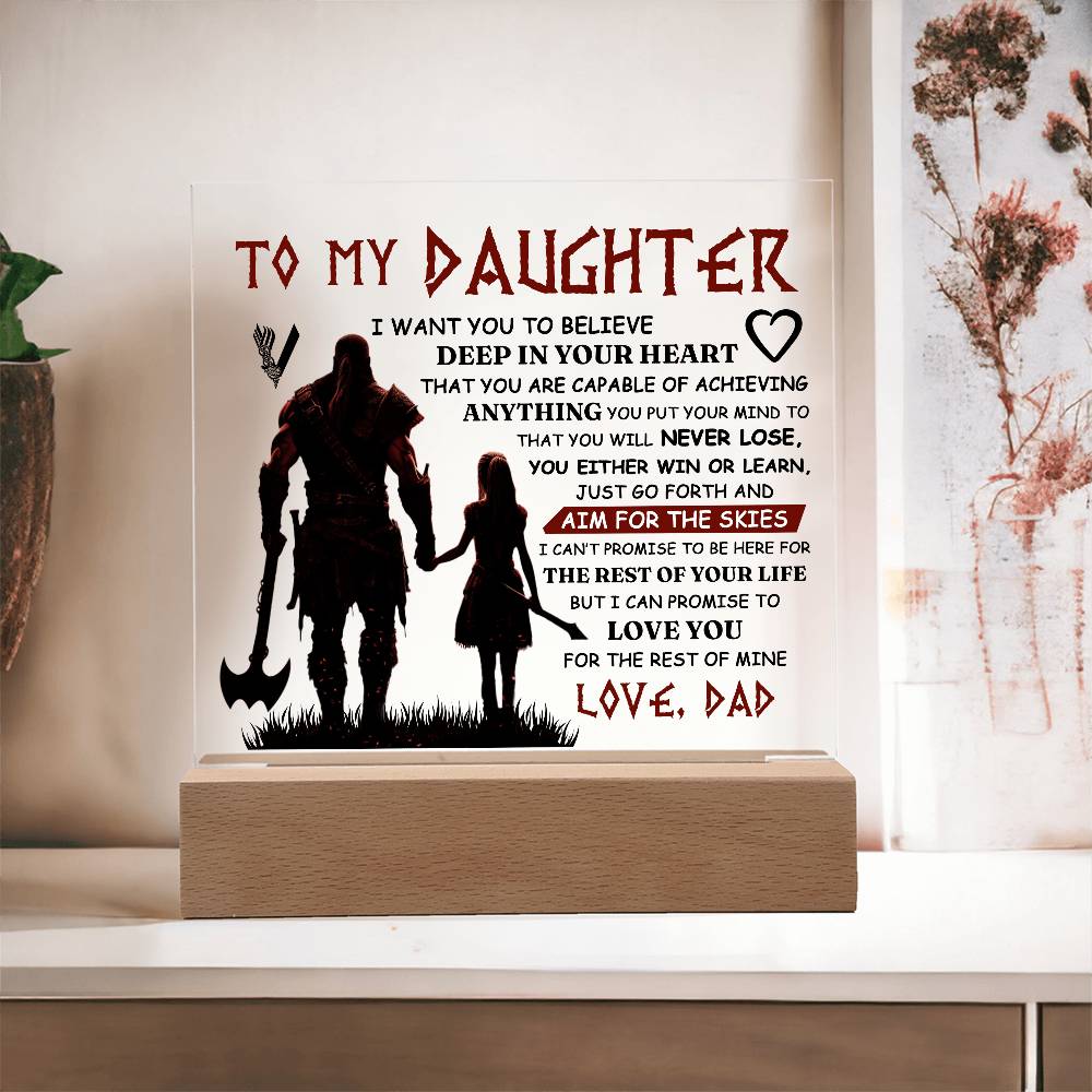 To My Daughter Skies – Acrylic Square - Teedubb Xsclusive