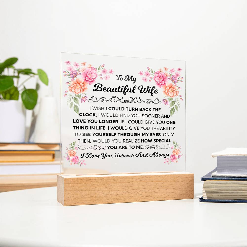 To My Beautiful Wife – Acrylic Square - Teedubb Xsclusive